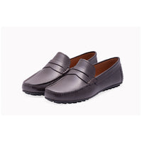 Tobby 02 Brown Plain Penny Loafers