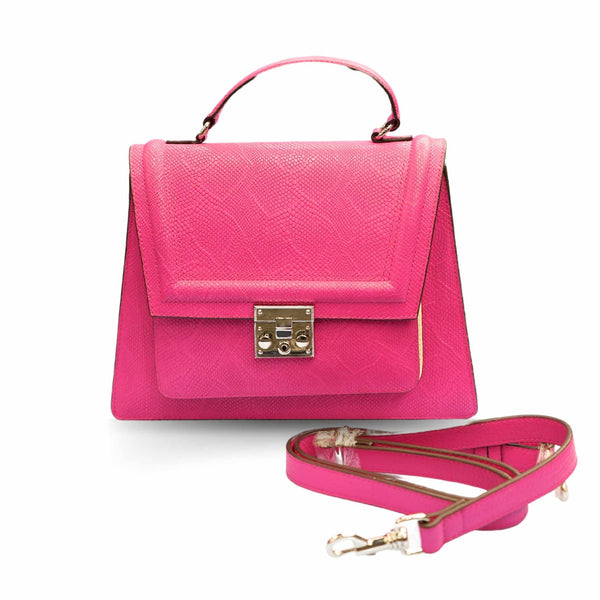 Pink Flap Satchel Women's Bag