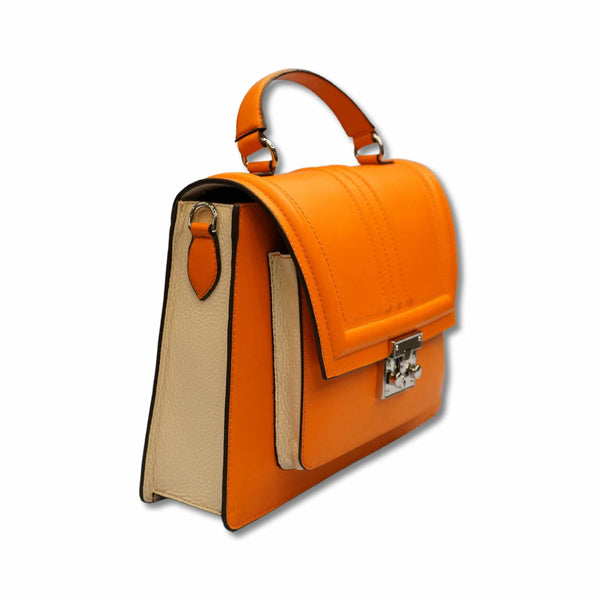 Orange Flap Satchel - Stylish Women's Bag at Revup Studio