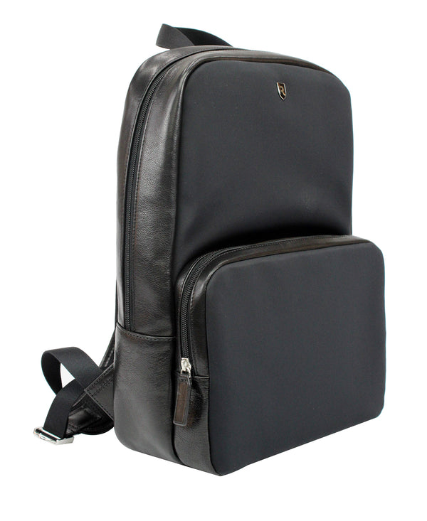 Leather Nylon Combo Backpack - Classic and Stylish Everyday Companion at Revup Studio