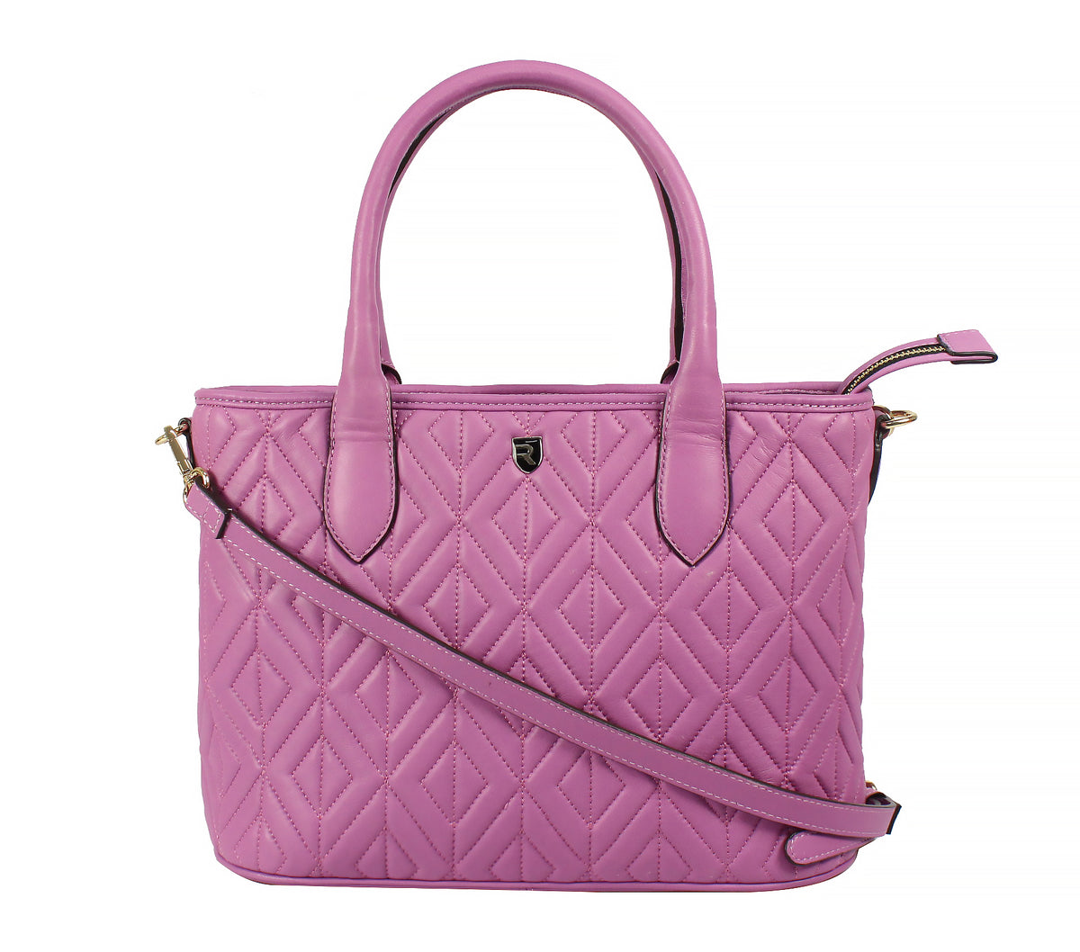 Diamond quilt  ladies tote bag