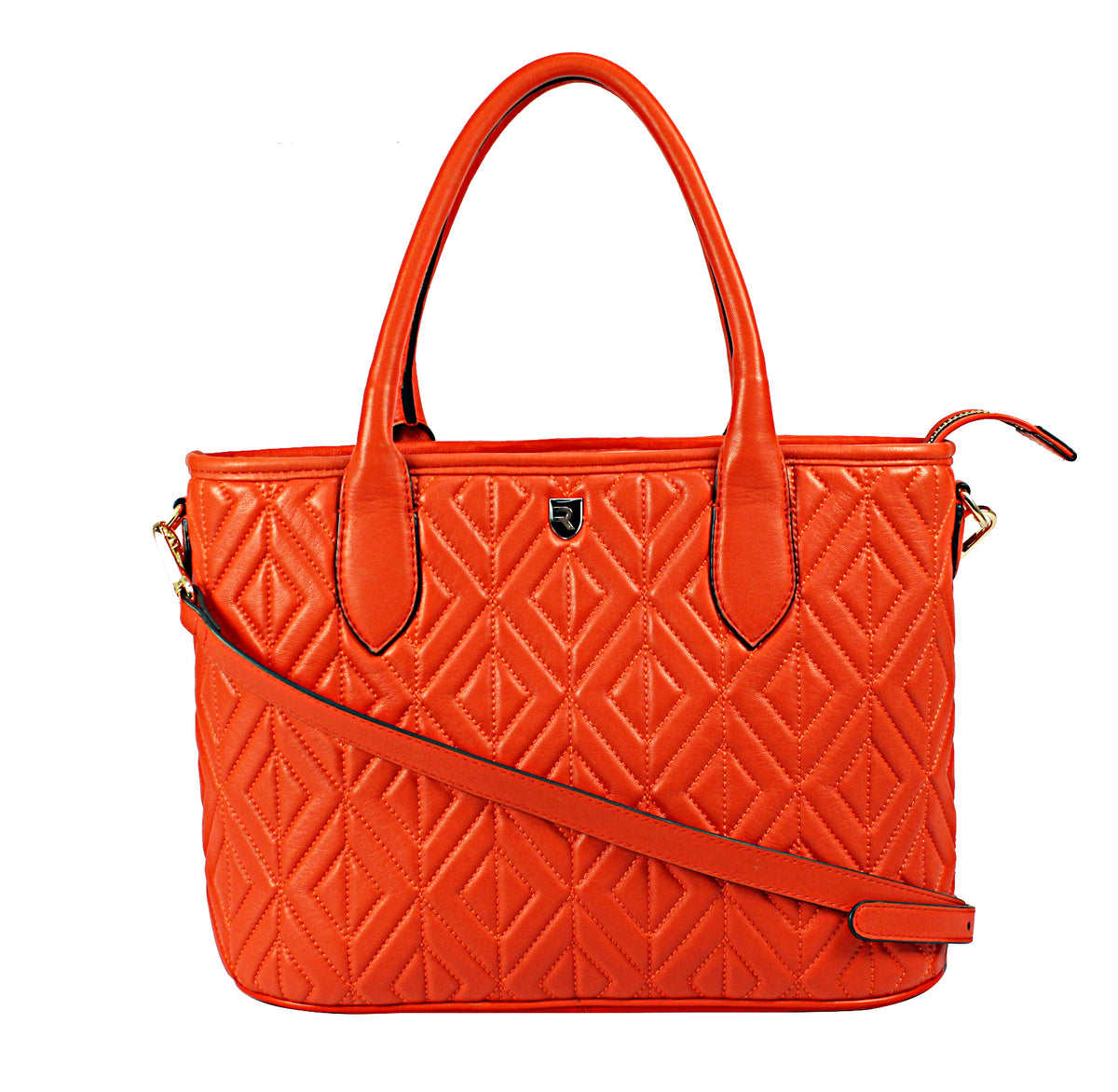 Diamond quilt  ladies tote bag