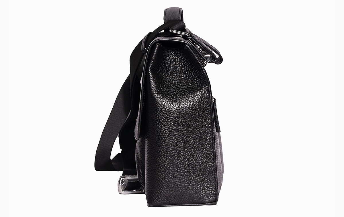 Black Executive Flap Bag - Sleek and Professional at Revup Studio