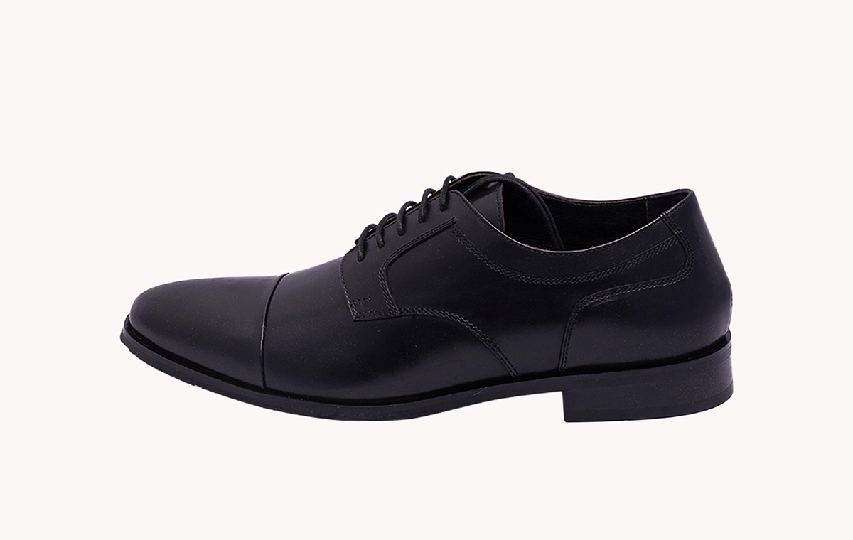 LJ TOE CAP Black Oxfords - Classic and Versatile Men's Footwear at Revup Studio