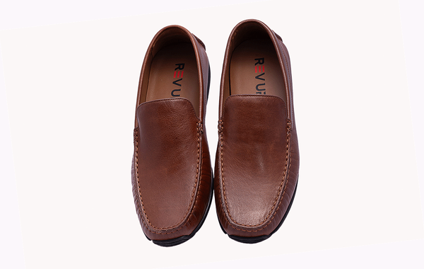 Tan Saddle Moccasin - Classic and Comfortable Men's Footwear at Revup Studio