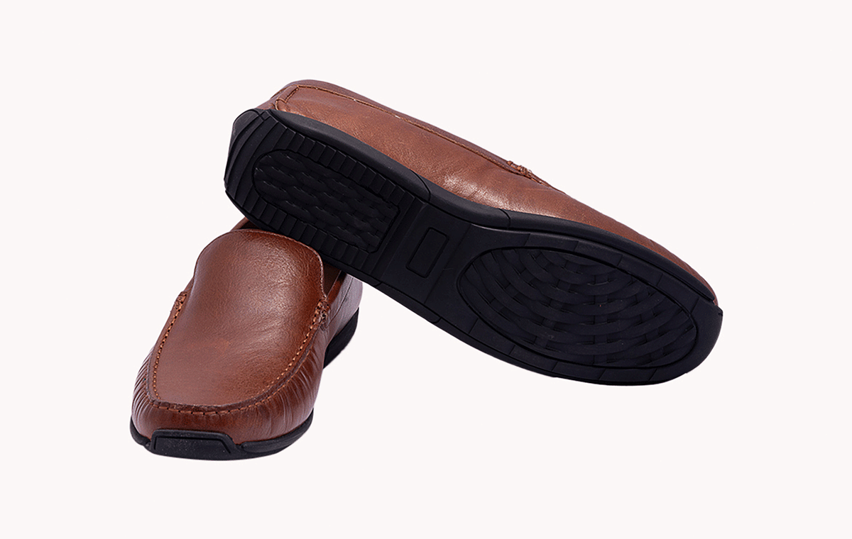 Tan Saddle Moccasin - Classic and Comfortable Men's Footwear at Revup Studio