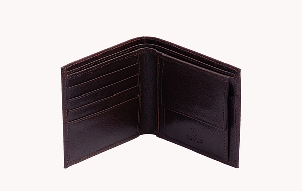 Dark Brown Men's Leather Coin Wallet
