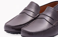 Tobby 02 Brown Plain Penny Loafers