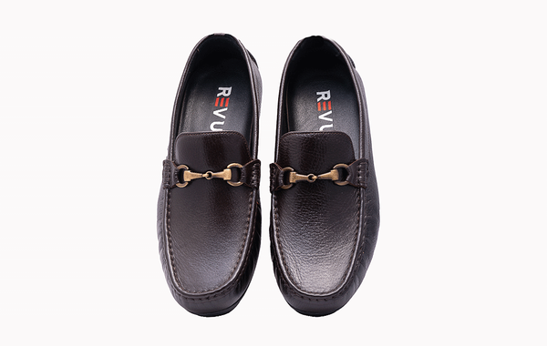 Fashionable and Relaxed Men's Shoes - Chocolate Loafers with Carter Bit Moccasin Detail