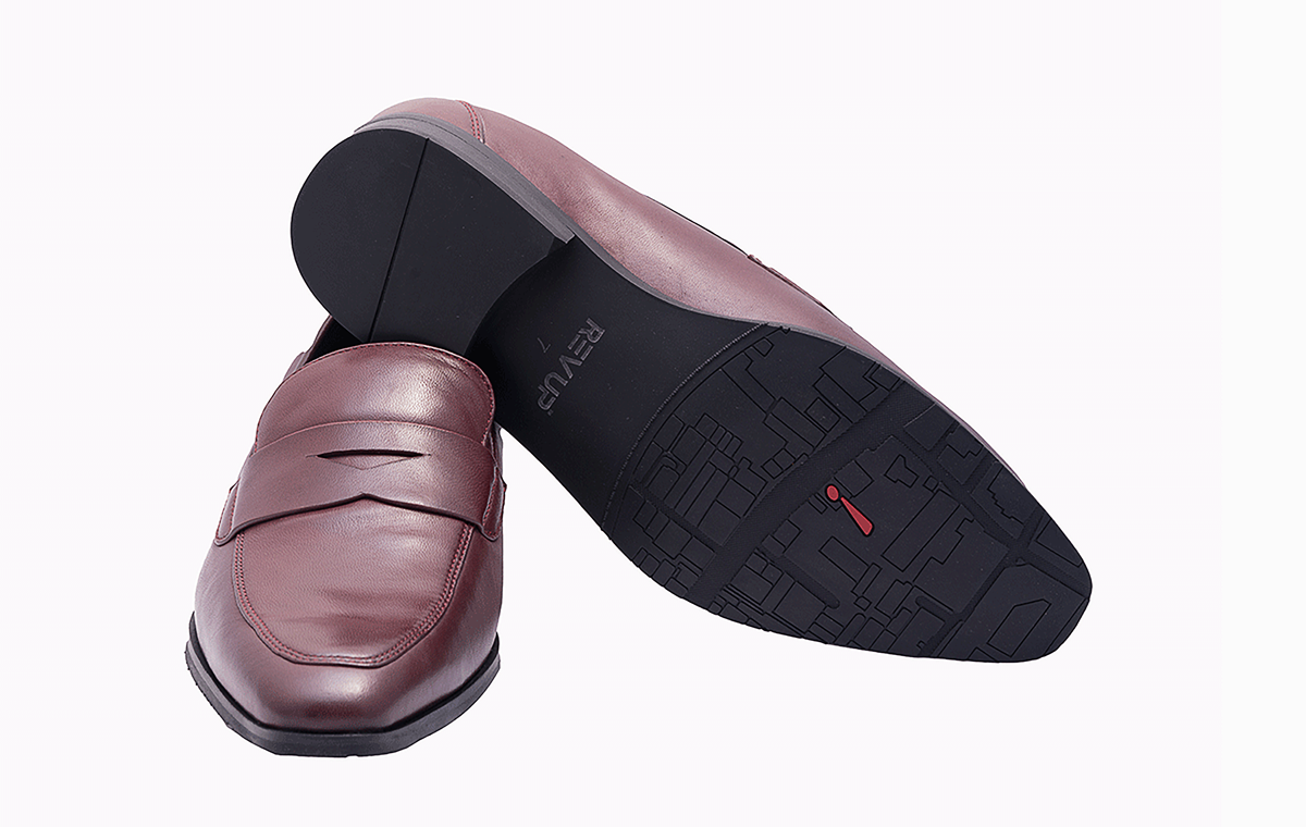 Wine Men's Loafers HARRION FLEX - Stylish and Comfortable Footwear at Revup Studio