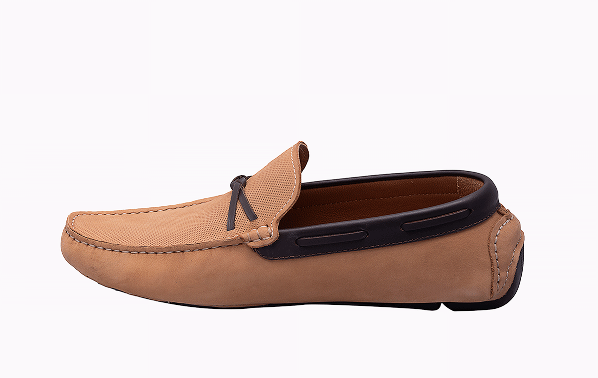 Revup Studio Rich Earthy Brown Leather Loafers with Interlocking Detail - Stylish Men's Footwear