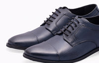 LJ TOE CAP Navy Oxfords - Classic and Refined Men's Footwear at Revup Studio