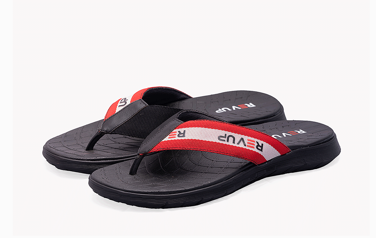 Red V Strap Sandals