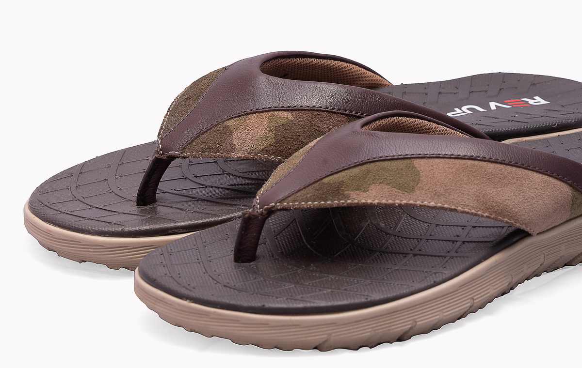 Camouflage V Strap Sandals