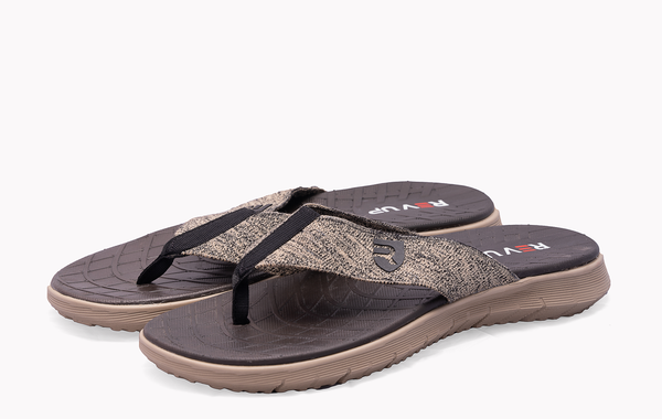 Beige V Strap Sandals - Elegant and Versatile Footwear at Revup Studio