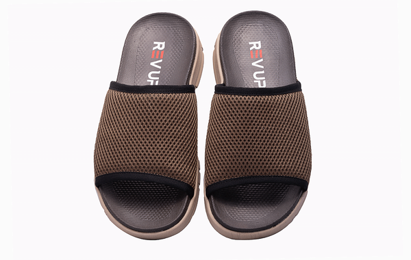 Olive-Brown Cuff Sandal Plain Sandals - Casual Comfort with a Touch of Style at Revup Studio