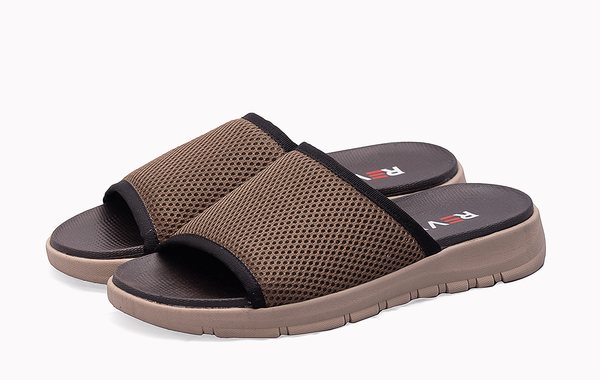 Olive-Brown Cuff Sandal Plain Sandals - Casual Comfort with a Touch of Style at Revup Studio