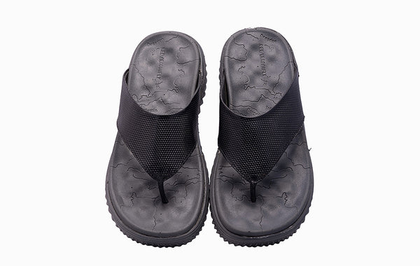 Black V Strap Honey Comb Print Sandals - Trendy and Comfortable Footwear at Revup Studio