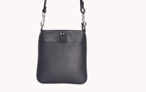 Black Leather Plain Women's Slingbag - Stylish and Classic Accessories at Revup Studio