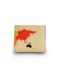 Men's world map print  wallet