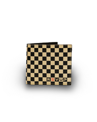 Men's chequered card wallet