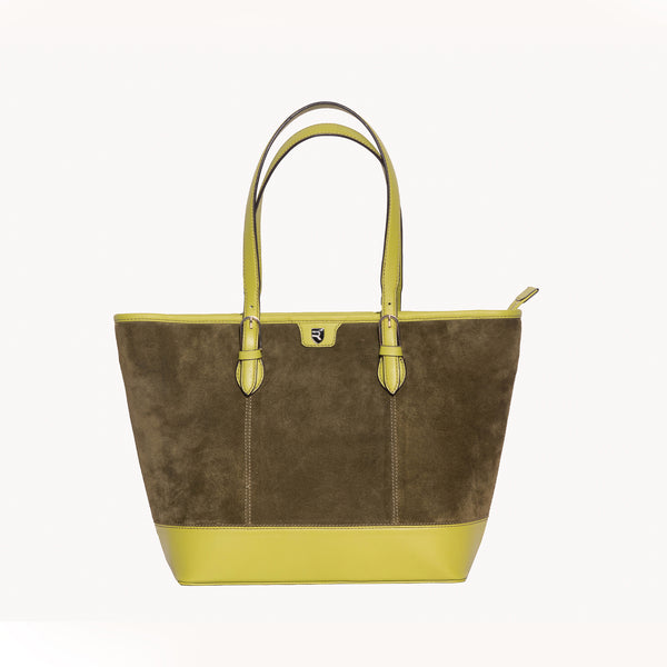 Olive and Yellow Tote Bag - Stylish and Vibrant Women's Accessories at Revup Studio