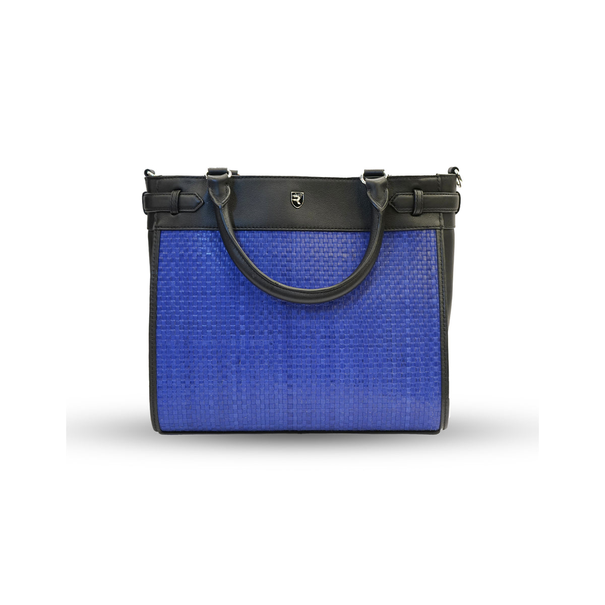 Blue and Black Satchel Bag